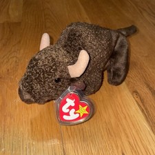 Rare 1998 TY BEANIE BABIES ROAM THE BISON, WITH ERRORS As Pictured picture