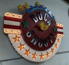 Custom Carnival Duck Shoot Kinetic Wall Art vintage metal light sign sculpture picture