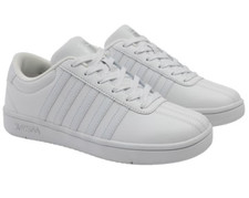 NEW K-Swiss Women's White Court Open Stripes Sneaker Shoes Size 7.5 picture