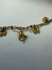 Vintage 14k gold comedy tragedy charm bracelet picture
