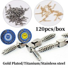 120pcs/kit Dental Screw Post Completed Kit Silver/Gold Plated Endo Conical Pins picture