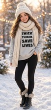 Thick Thighs Save Lives Comfy Sweatshirt Size M picture