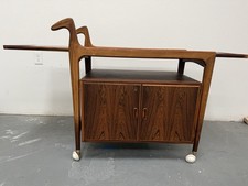 Danish Mid Century Modern Extendable Teak Bar Cart by Falster Møbelfabrik picture