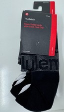New Lululemon Power Stride No Show Socks 3 Pack  Black  LM9AGJS Size L picture