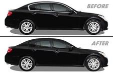 Chrome Delete Blackout Overlay for 07-15 Infiniti G35 G37 Q40 Sedan Window Trim picture