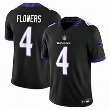 Men's #4 Zay Flowers Alternate Vapor Limited Jersey picture