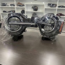 Pair LED Headlights For 2021-2025 Ford Bronco, Amber/White DRL Startup Animation picture