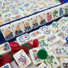 Brand New160 American Mahjong Tiles, Acrylic Mother of Nature Gift picture