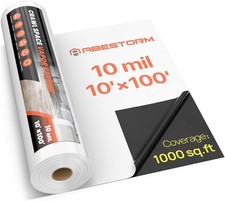 ABESTORM 10 Mil Vapor Barrier 10'x100' Thick Plastic Sheeting for Crawl Space picture