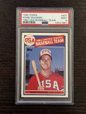 1985 Topps #401 MARK McGWIRE 1984 USA Baseball Team Rookie PSA 9 MINT New Label picture