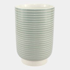 Keith Murray For Wedgwood Art Deco 1930s Art Pottery Celadon Ribbed Ceramic Vase picture