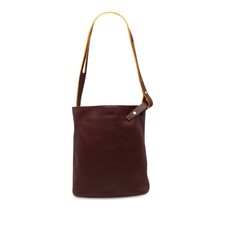 LOEWE Leather Shoulder Bag Pre-Loved Burgundy picture