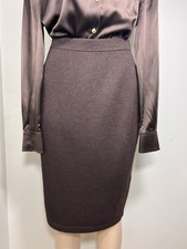 NWT Vintage St John Collection 8 Heathered Chocolate Knit Pencil Skirt USA picture