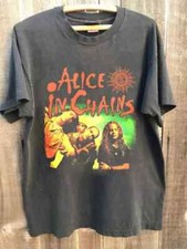 Alice In Chains 90s Vintage Grunge Rock Band Graphic T-Shirt Tee picture