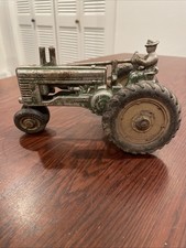 Vintage 1940's Arcade Toy John Deere Model A Tractor  W/ Driver Ertle Antique  picture