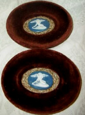 19th C French Miniature Limoges Cameos Framed Pate Sur Pate Nude Angels Velvet picture