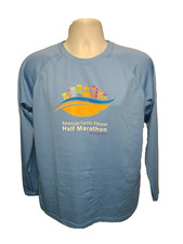 2012 Richmond American Family Fitness Half Marathon Adult Medium Blue LS Jersey picture