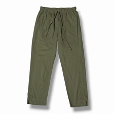 Xirena NEW Draper Pants Womens M Green Twill Relaxed Tapered Travel Casual USA picture