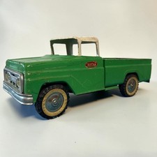 Vintage 1963-64 Tonka Fleetside Pickup Truck Green Rubber Whitewall Tires USA MN picture
