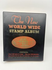 Vintage New World Wide Stamp Album 1000+ Stamps Worldwide Collection Estate Find picture