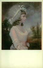 Miss Theresa Parker Sir Joshua Reynolds Huntington Art Postcard picture