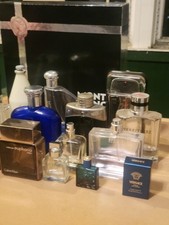 Men's Designer Colongne Empty Bottle Lot (17) + Montblanc Gift Box-Polo, Versace picture