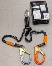 NEW SKYLOTEC SKYSAFE PRO Flexy Twin Lanyard W/Alum. Rebar Hooks-L-0558-1.8- 6FT picture