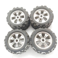 4x Vintage Proline Big Joe 40 Series #1103 1/8 Monster Truck Tires & Wheels 14mm picture