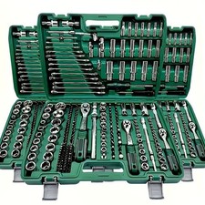 216 Piece Professional Mechanics Tool Set Automotive Repair Kit with Case Green picture