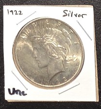 1922 BU UNCIRCULATED $1 SILVER PEACE DOLLAR picture