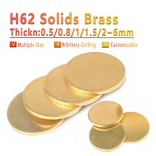 H62 Solid Brass Discs Plate Round Sheets Thick 3mm OD 152mm picture