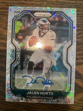 2020 Panini Prizm #343 Jalen Hurts Disco Prizm Rookie Auto RC Eagles picture