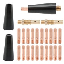 24PCS MIG Welding Contact Tips Kit KP1939-1 Flux Core Gasless Nozzle 0.035