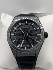 Invicta Speedway Rim Men's Watch - 46mm 70057 Black W/Black Silicone Band New picture