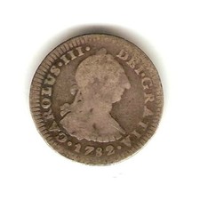 1782 Mo FF MEXICO SILVER Coin 1 REAL - SPANISH COLONY picture