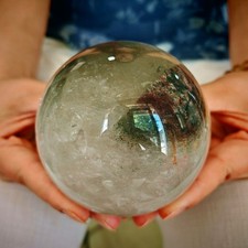 2.42LB Natural Crystal Landscape Stone Sphere Decor Ball healing Collect picture