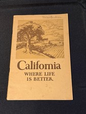 California Where Life is Better 1922 Vintage Paperback Booklet picture
