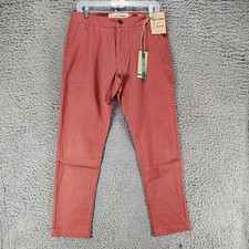 Tailor Vintage Pants Mens 30x30 Red Stretch High Rise Slim Fit *NWT* picture