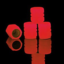 4Pcs Red Luminous Tire Valve Cap Car SUV Wheel Dust Cover Glow In The Dark picture