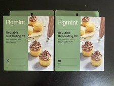 2 Pack Figmint 10pc Cake Decorating Set Clear Piping & Icing Bag with Tips New picture