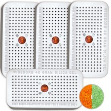 40 Gram Pack of 4 Silica Gel Canister, Gun Safe Dehumidifiers Orange to Green... picture