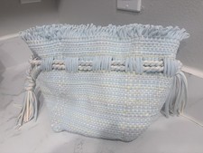 Vintage Terry Co Woven Textile Purse in RARE pastel colors. picture
