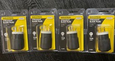 4 Pack 15A 125V NEMA 5-15P STRAIGHT BLADE PLUG Industrial Grade picture