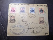 1918 Germany MVIR Romania Overprint Cover Craiova to Bucharest picture