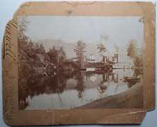 c1888 Elk Steamer on St. Joe River by Farrell Spokane Falls WA Cabinet Photo picture