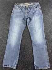 BKE Buckle Derek Straight Jeans Men's 34R Distressed Medium Wash Western Denim picture