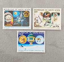 Upper Volta Space Air Mail Stamps Lot of 3 50F 60F 100F MNH Multicolor picture
