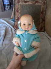 1969 Effanbee Doll 6569 In Pink/blue Crochet Outfit Open/close Eyes 12” picture