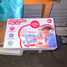 Home Office Pretend Play Set Toy for Ages 3+ with Laptop Phone Accessories picture