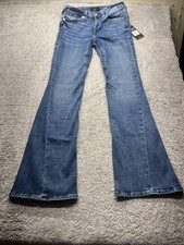 NWT True Religion Joey  Mid Rise Flare Sz 10/12 Blue Woman’s Jeans picture
